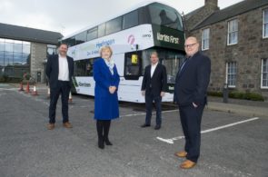 The world’s first hydrogen-powered double decker bus arrives in Aberdeen